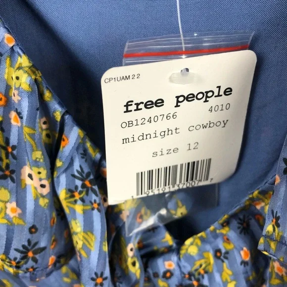 NWT Free People Sweetest Thing Long Sleeve Minidress 12